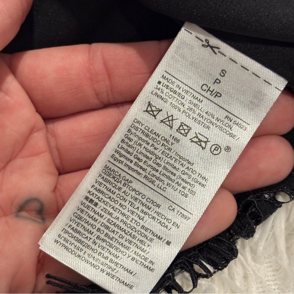 GAP Maternity Black Lace Short Sleeves Dress Evening and Casual Dress size S NWT - Picture 6 of 12